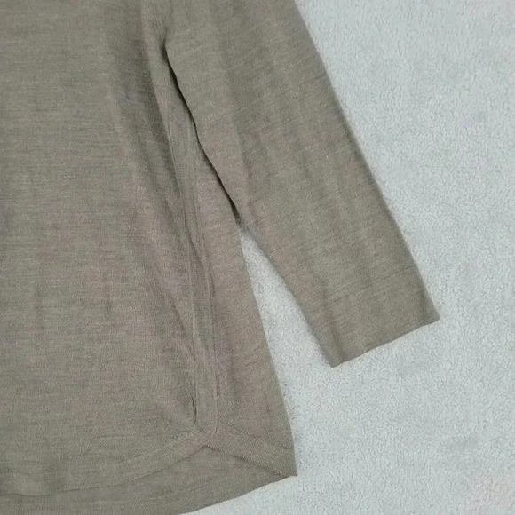LOFT Womens Wool Blend 3/4 Sleeve Grey Knit Top Size L 7CT - Picture 6 of 7
